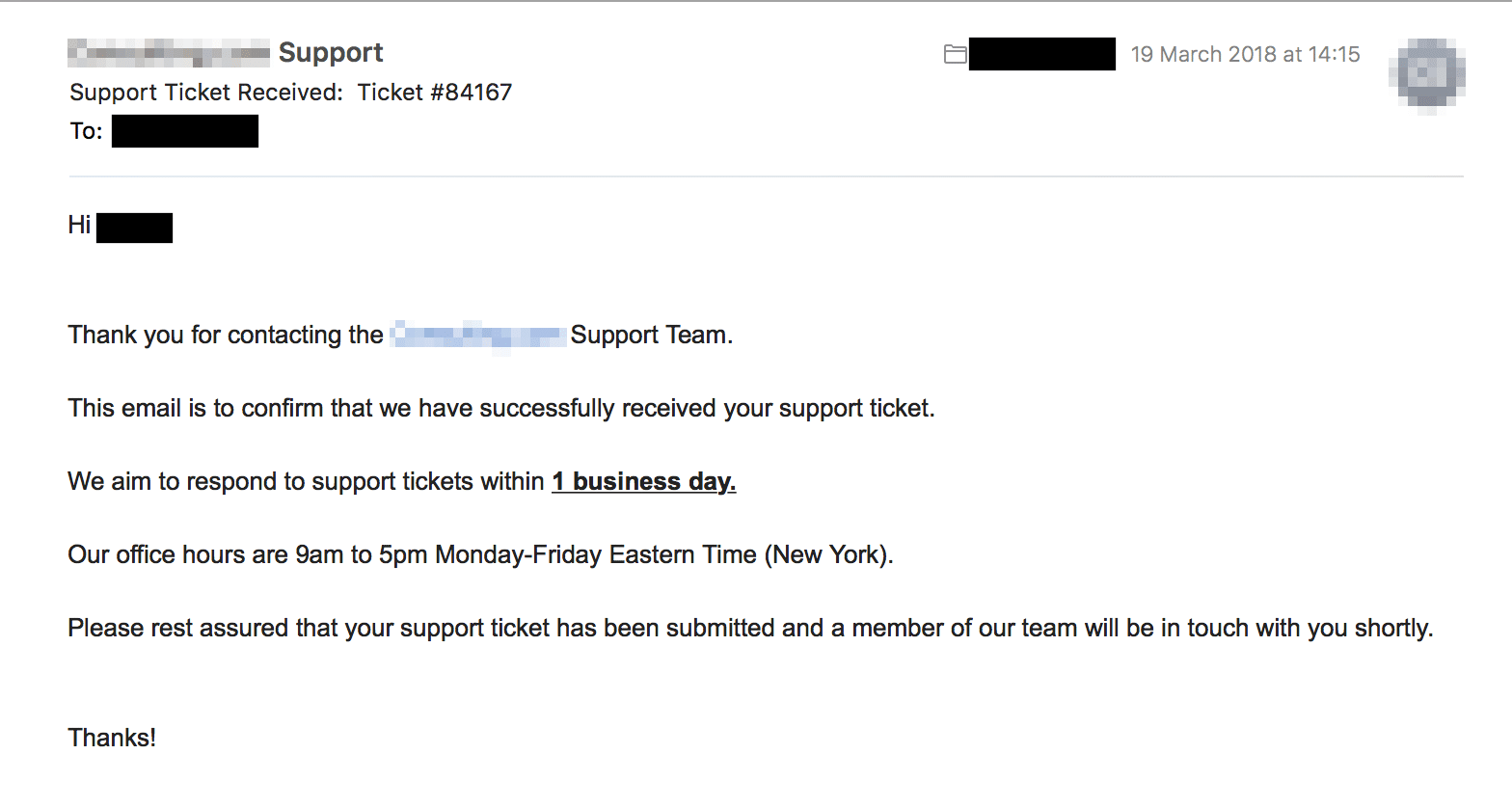 Support email