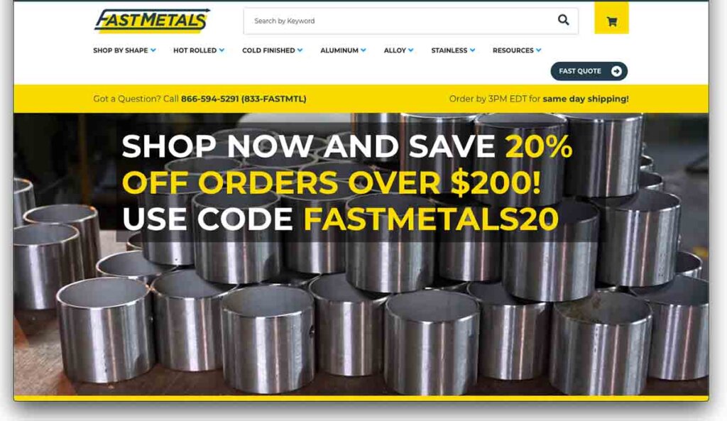 FastMetals B2B eCommerce marketplace
