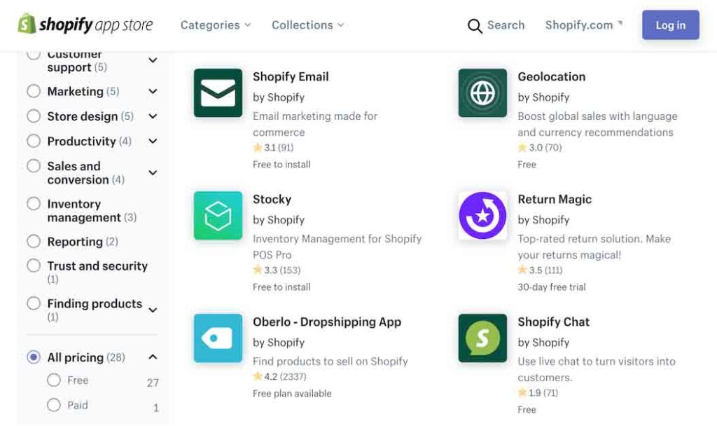 Shopify apps