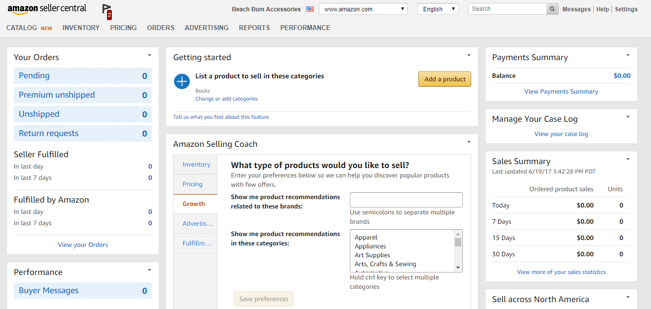 Amazon Seller Central