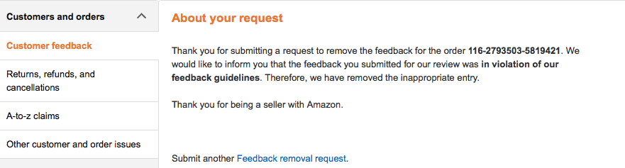 remove bad reviews on amazon