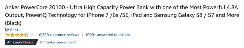 Amazon product title