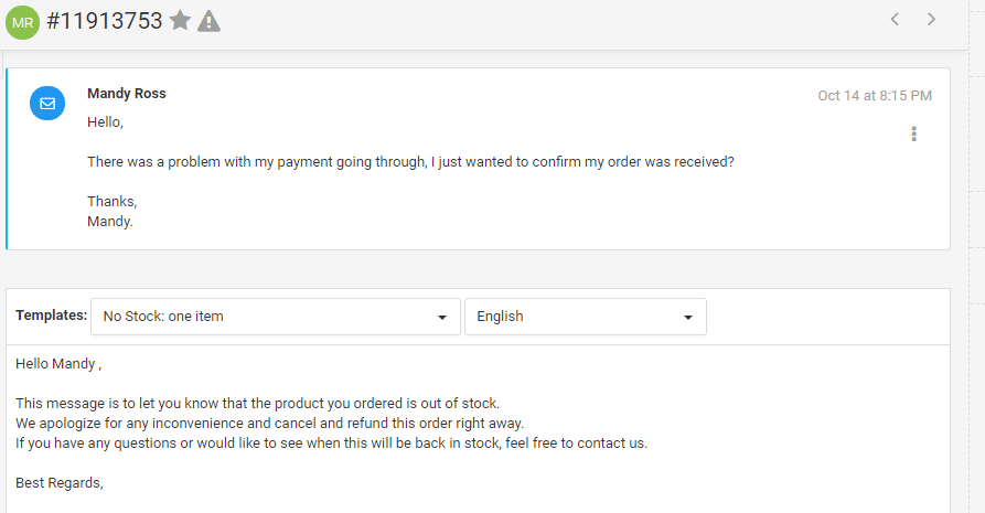Shopify template improve customer service