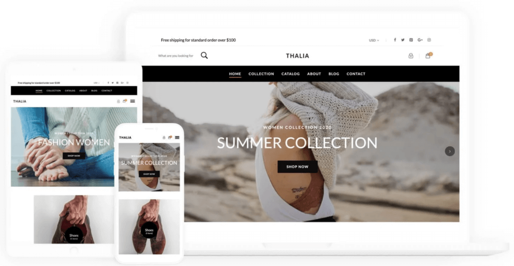 Tema gratuito per Shopify Thalia