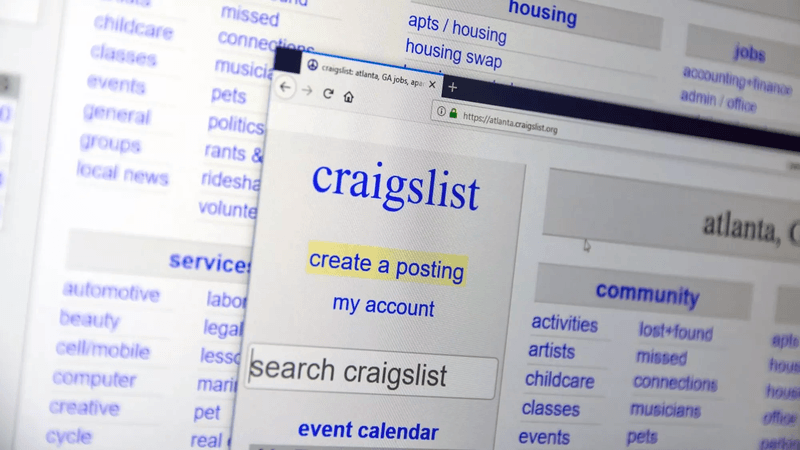 Craiglist has been around for many years, developing a cult following.